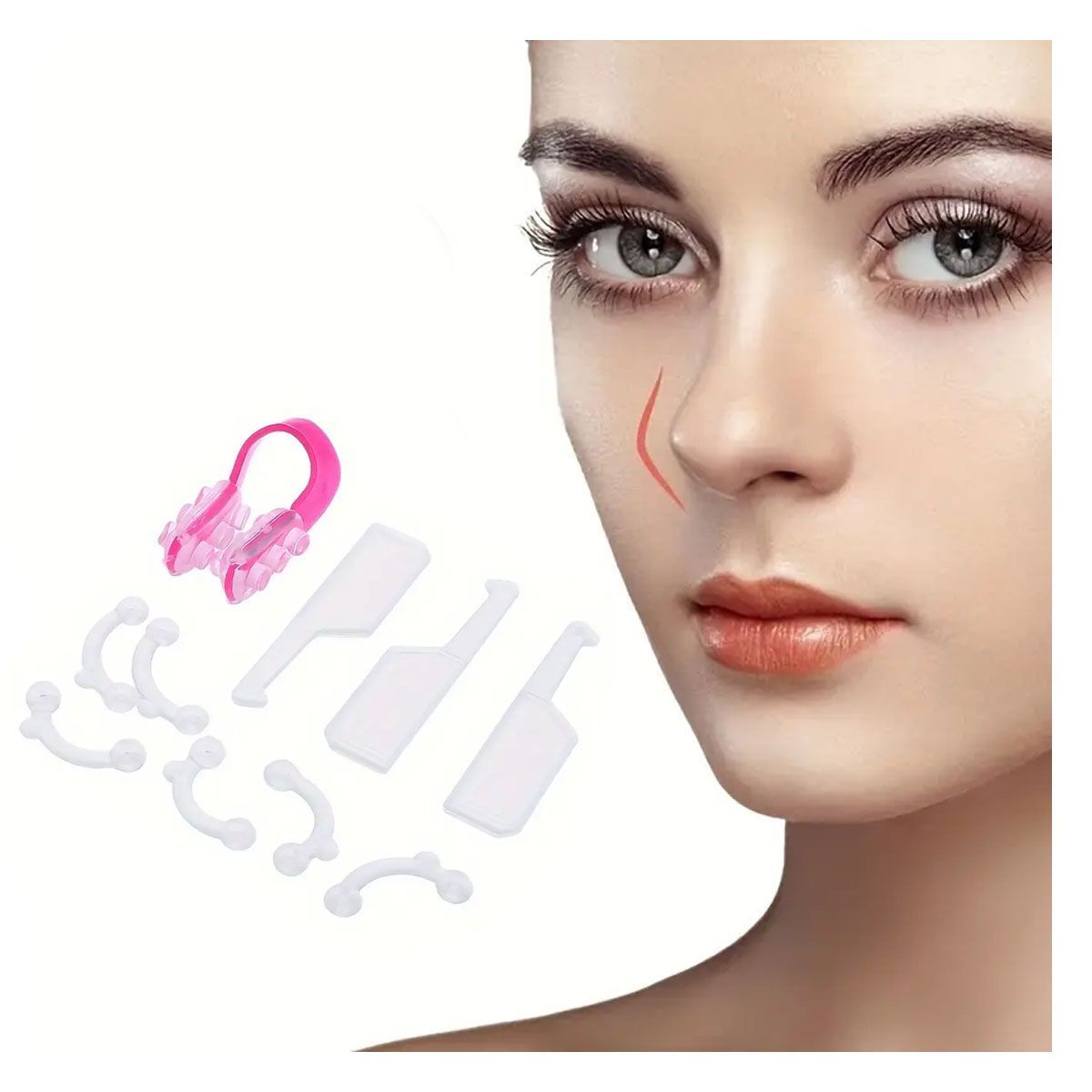 GENERICO - Levanta Nariz Respingador 3 Tallas Incluidas Transparente