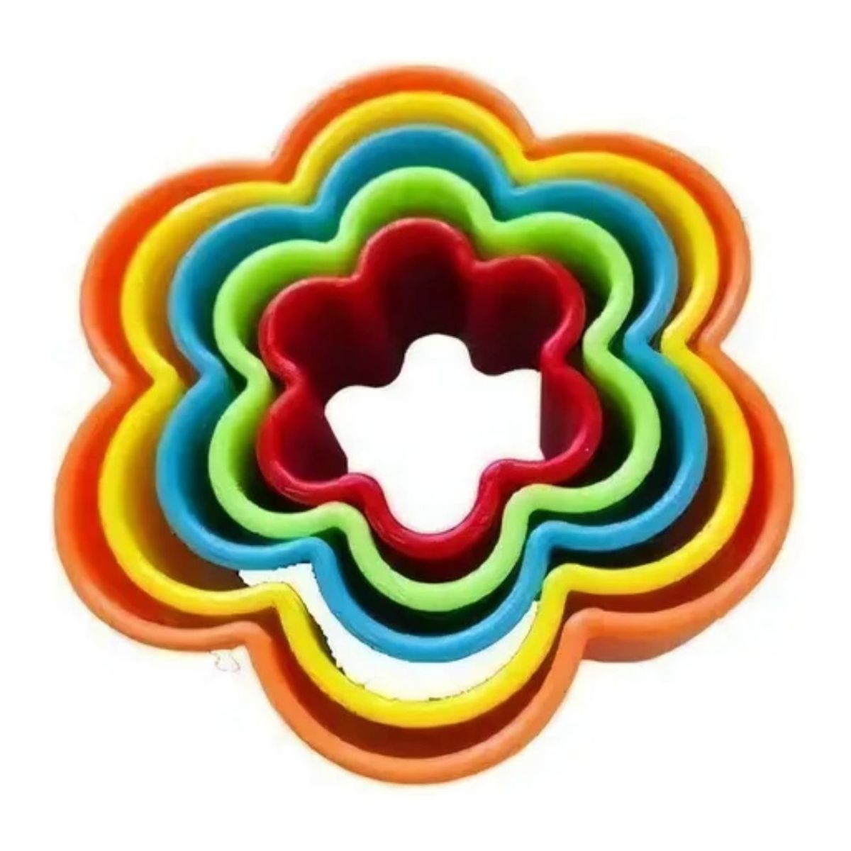 GENERICO - Molde Cortador de Galletas en Forma de Flor 5 piezas