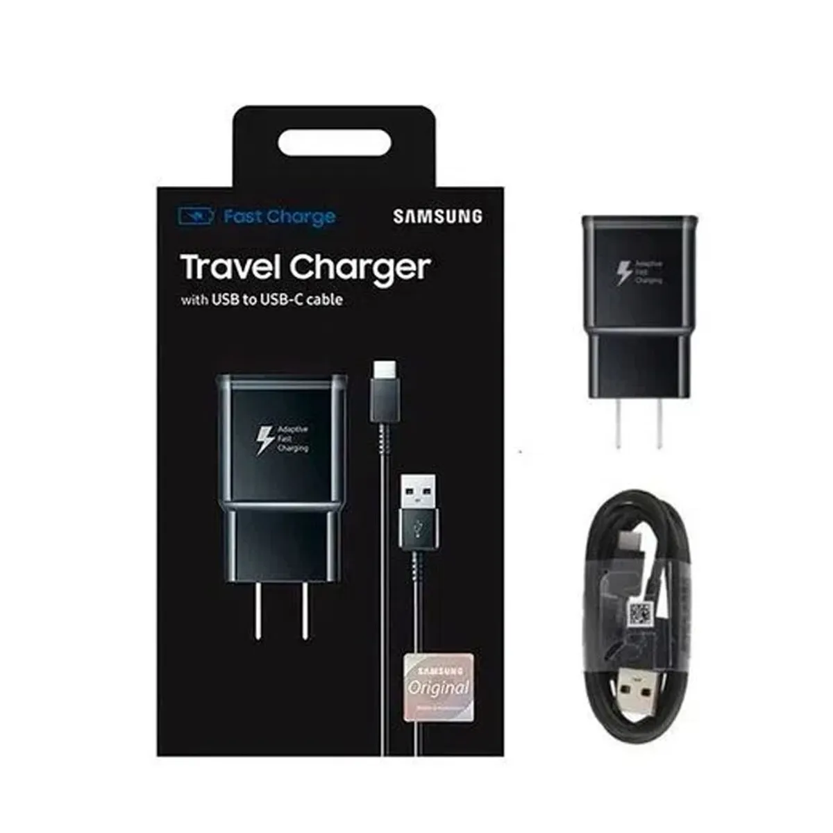 SAMSUNG - Cargador Samsung 15W Carga Rápida para Galaxy Note 8 Note 9 Negro