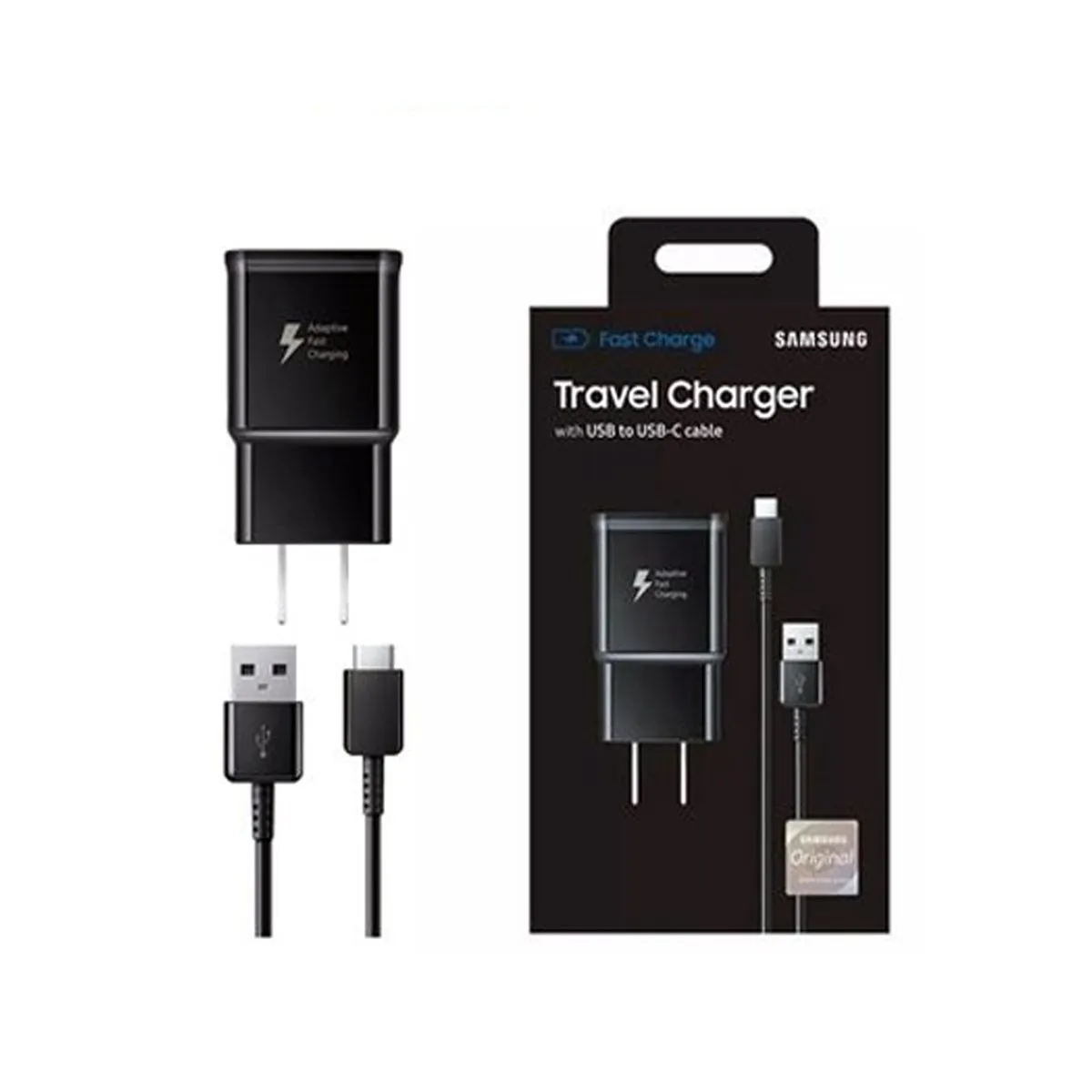 SAMSUNG - Cargador Samsung 15W Carga Rápida para Galaxy Note 8 Note 9 Negro