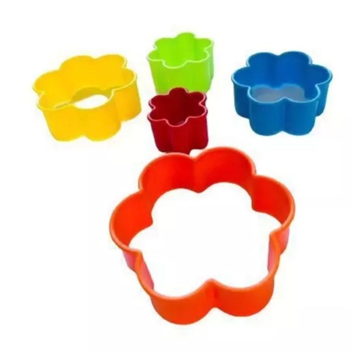 GENERICO - Molde Cortador de Galletas en Forma de Flor 5 piezas