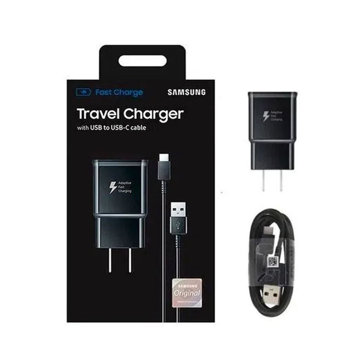 SAMSUNG - Cargador Samsung 15W Carga Rápida para Galaxy S9 S9 Plus Negro
