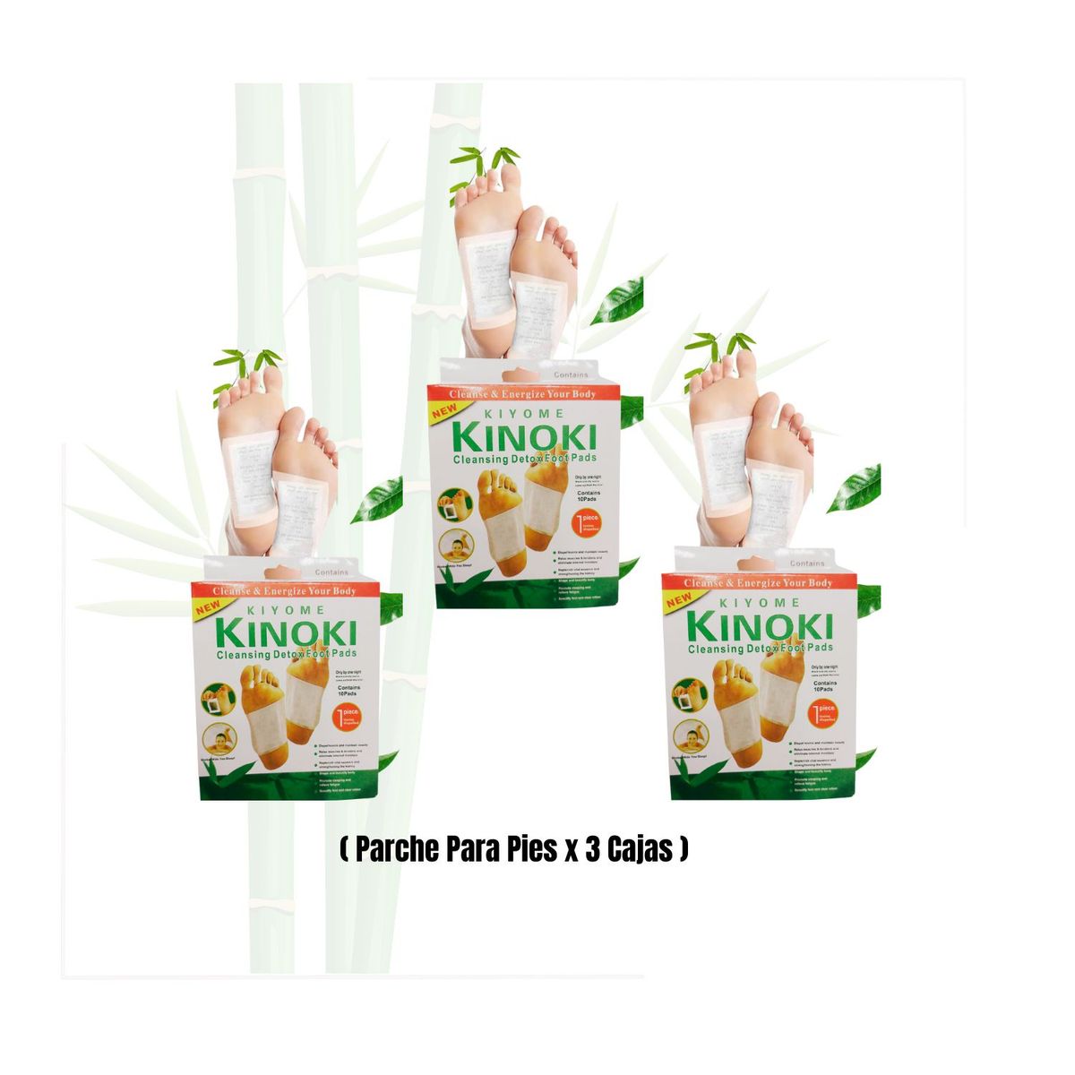OEM - KINOKI Parches Desintoxicante para Pies  x 3 UNIDADES