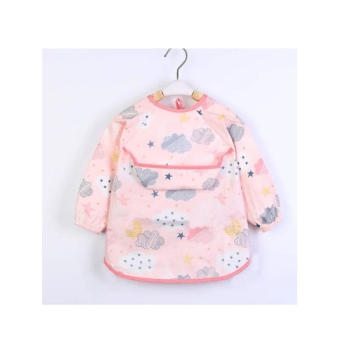 GENERICO - Mandil  Babero Manga Larga para Niños 6 a 3 años Rosa