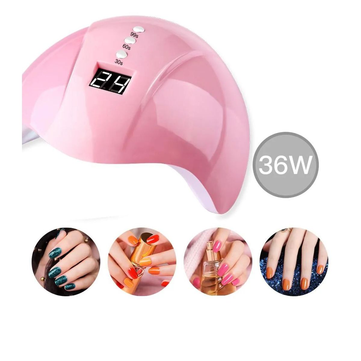GENERICO - Lampara Led Secadora de Uñas UV LED Profesional Manicure