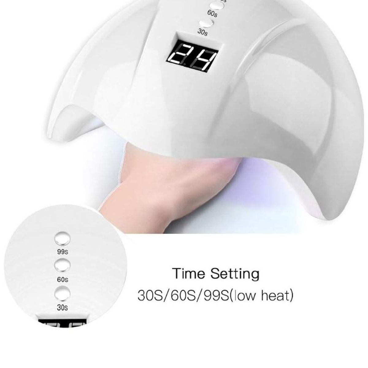 GENERICO - Secador de Uñas Lampara LED UV Manicure Profesional
