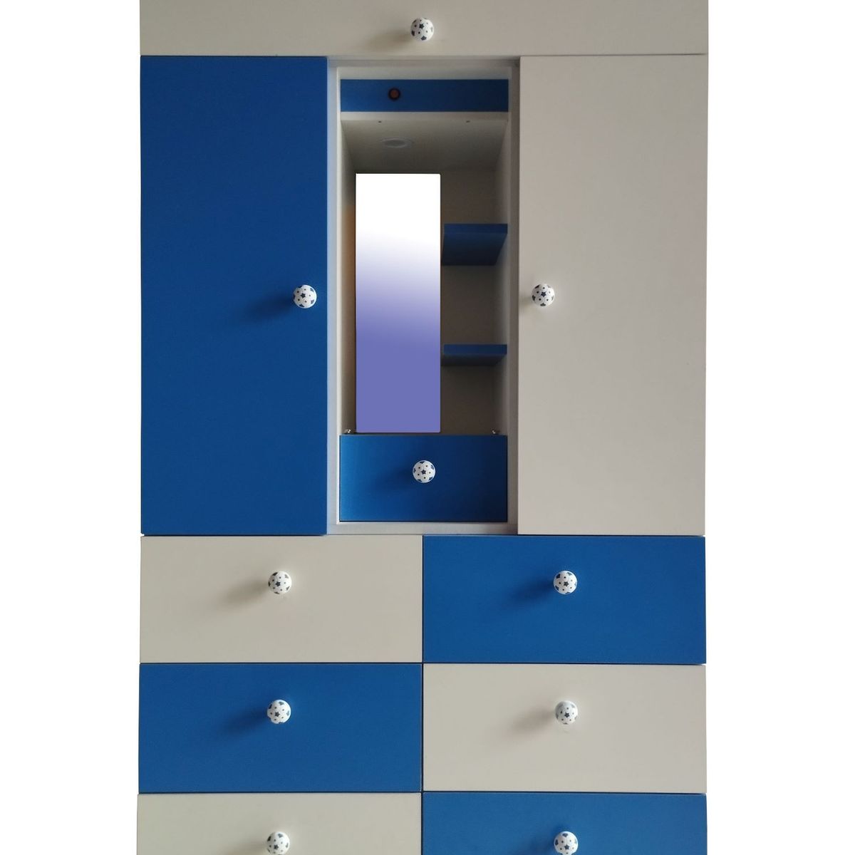 GENERICO - ROPERO DE 1 METRO CON TOCADOR COLOR AZUL