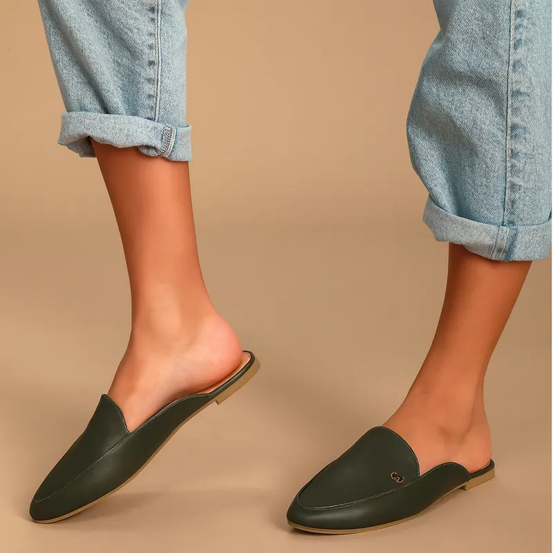 GENERICO - Zapatos mules Mujer Misshus Mica verde oscuro