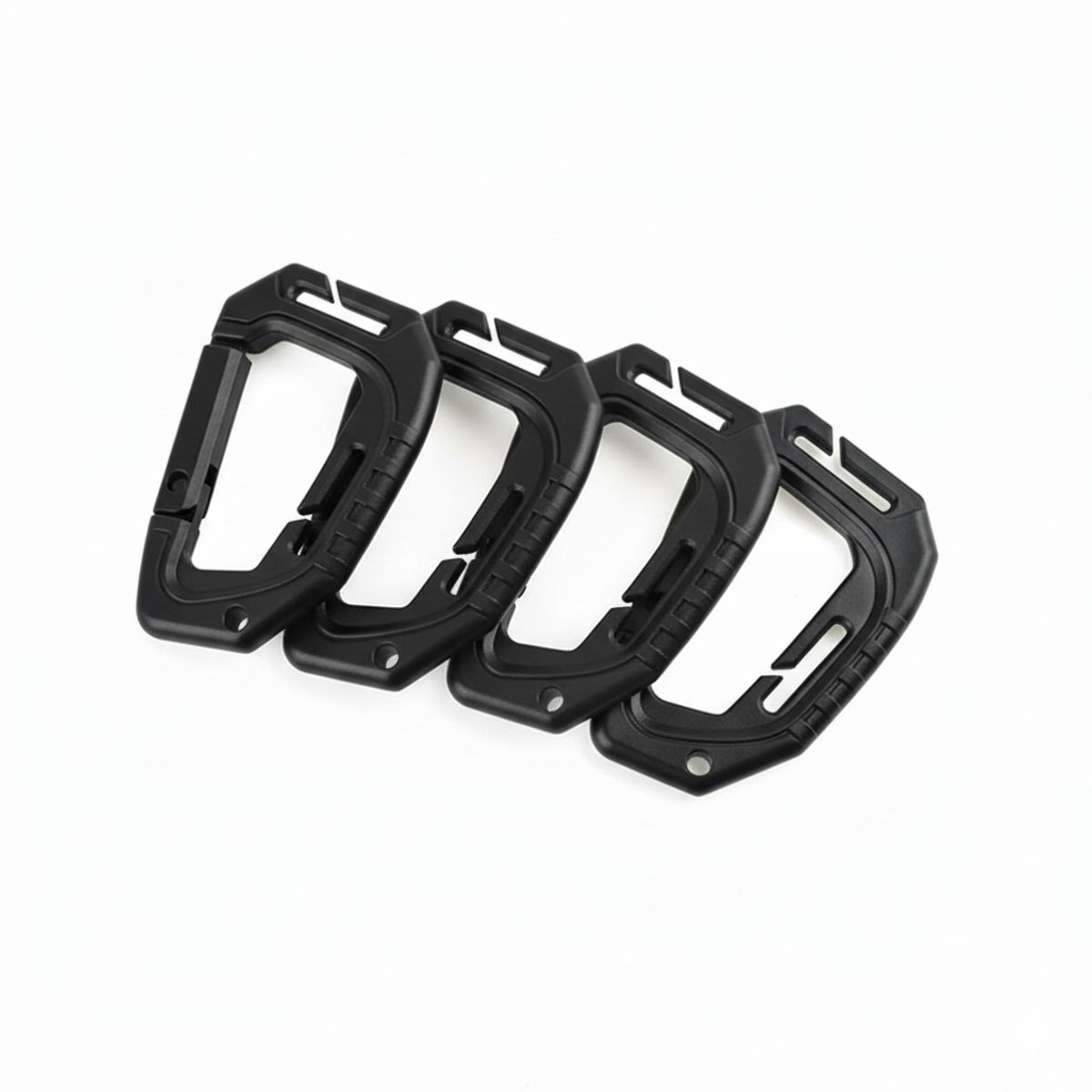 GENERICO - Pack de 4 Mosquetónes - ganchos de polímero para molle gancho de fijación