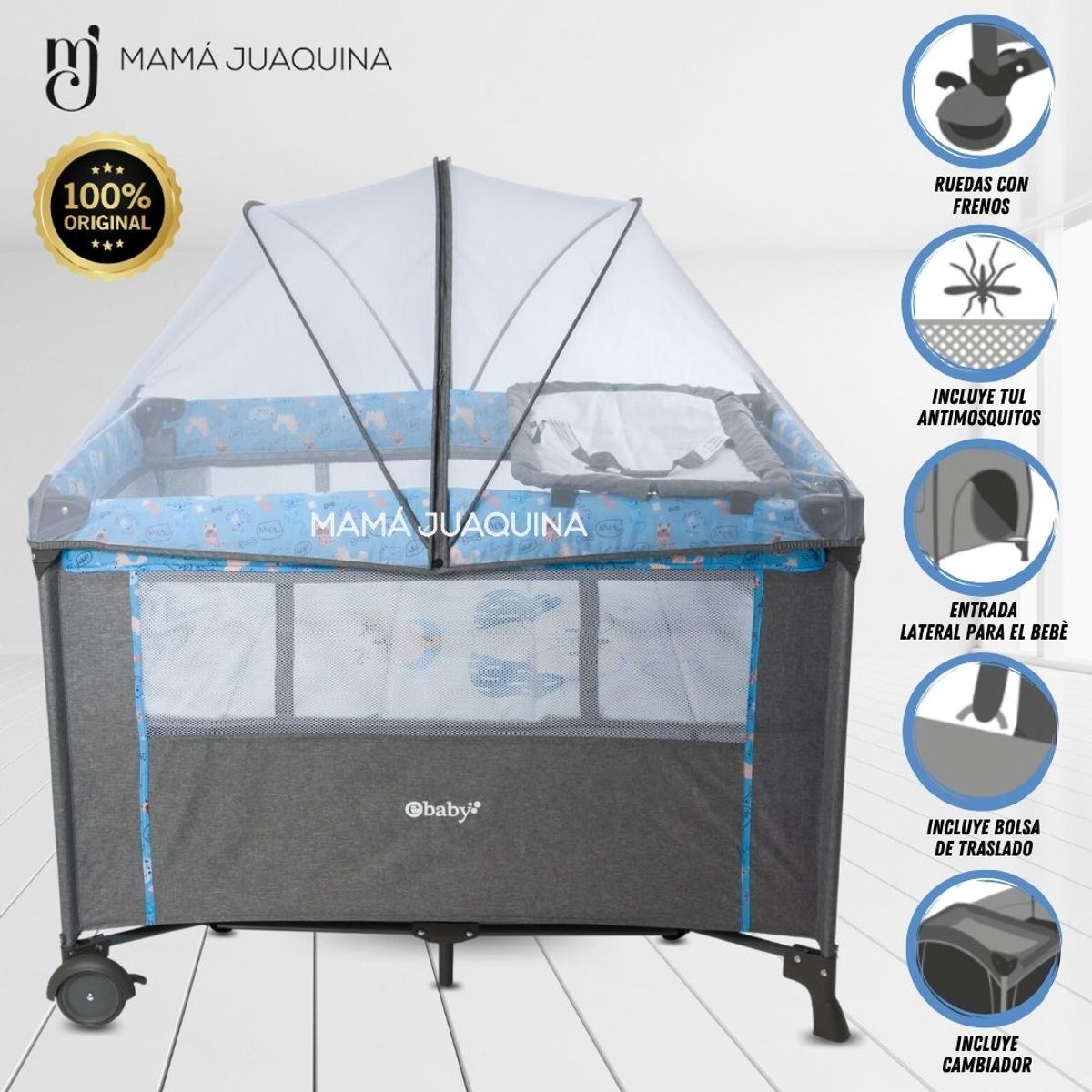 EBABY - Cuna de Lujo «MAYER» Edición Limitada Blue