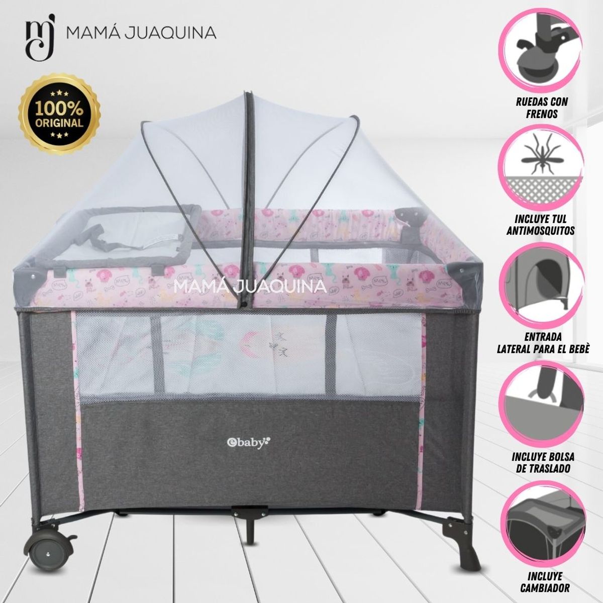 EBABY - Cuna de Lujo «MAYER» Edición Limitada Pink