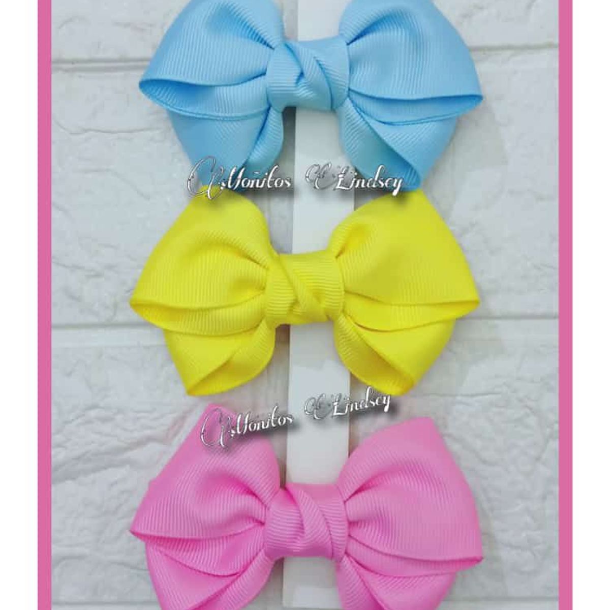 GENERICO - Set Lazos Básicos -Multicolor- Moñitos Lindsey