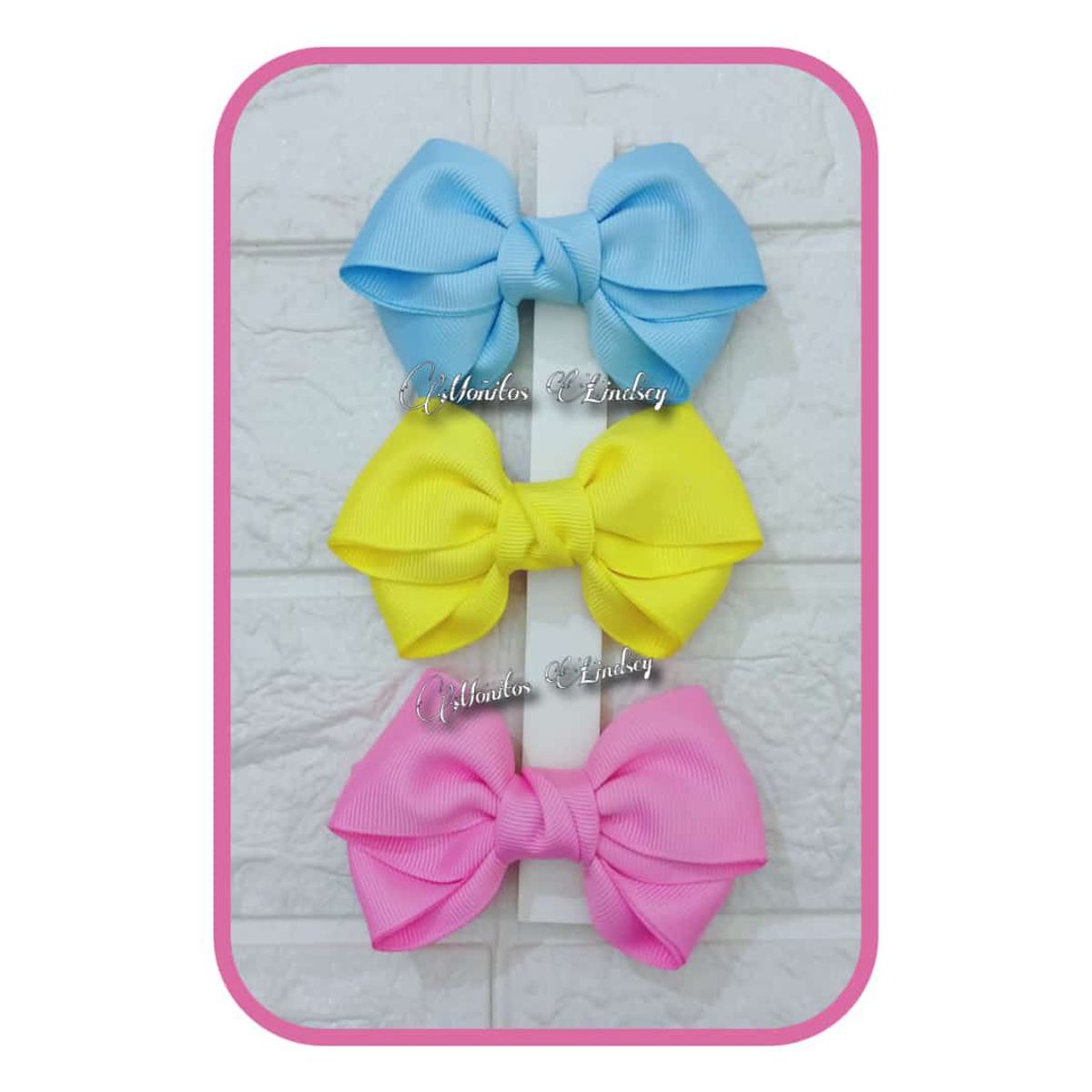 GENERICO - Set Lazos Básicos -Multicolor- Moñitos Lindsey