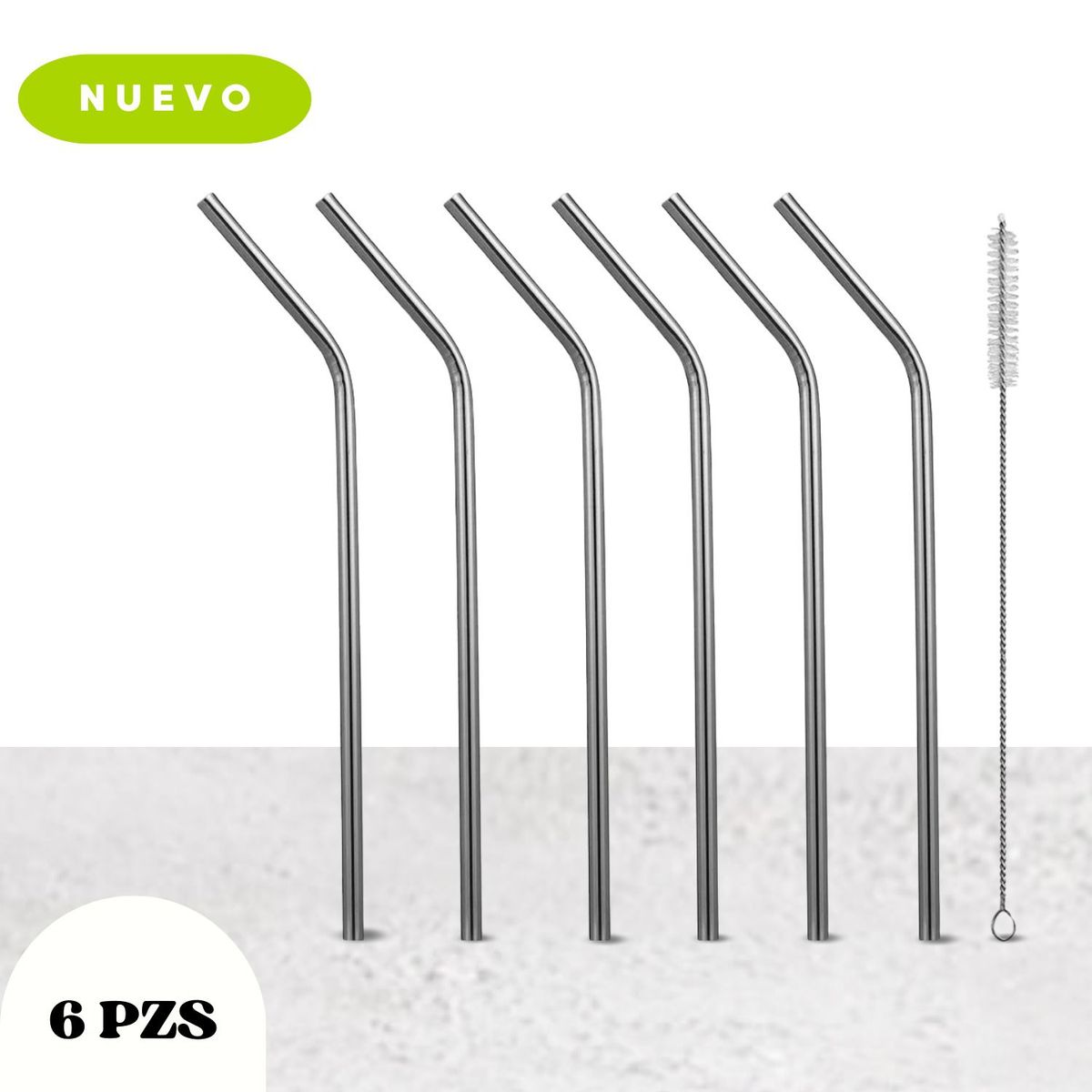 ICHIMATSU - SORBETE ACERO INOXIDABLE - PACK X 6 CON LIMPIADOR