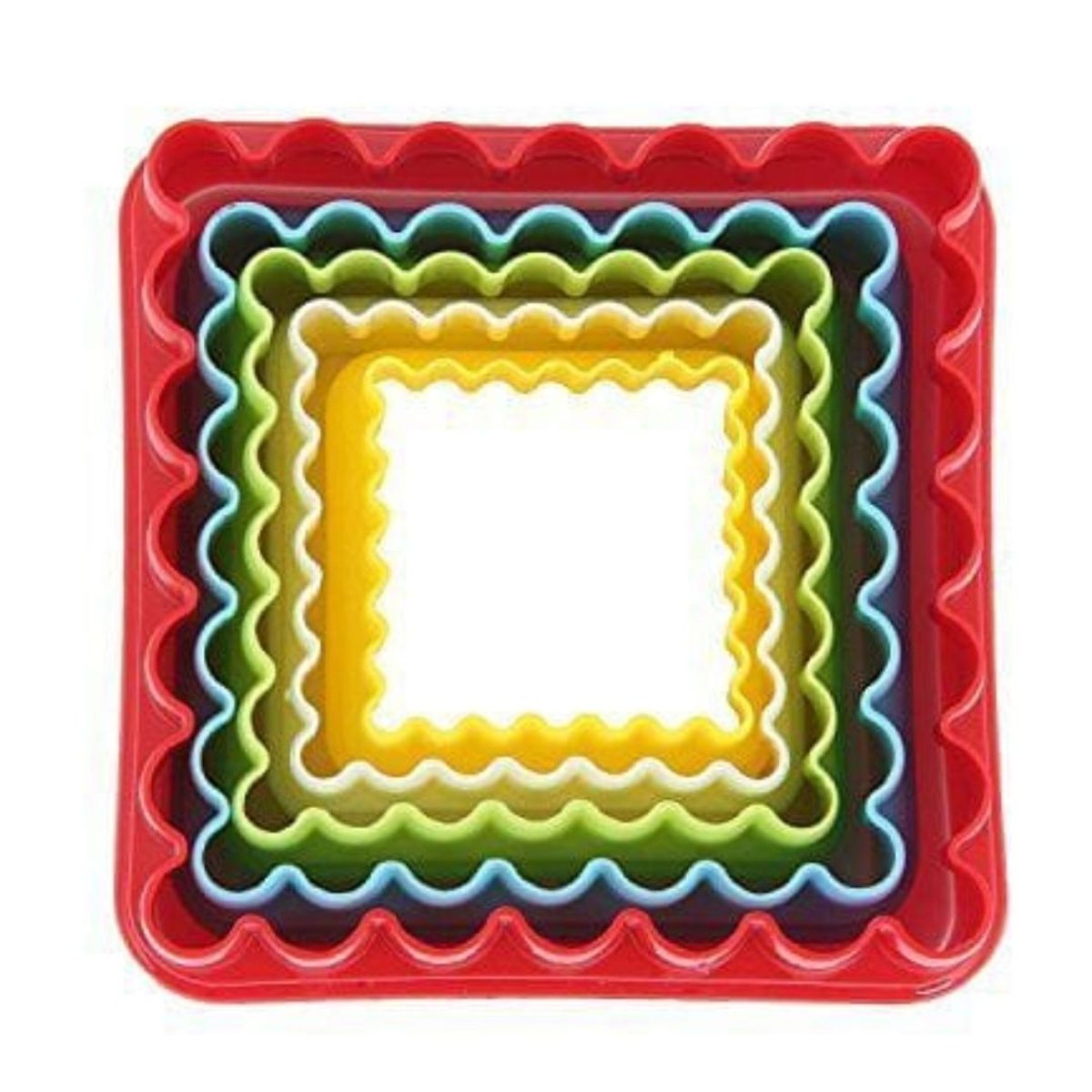 GENERICO - Molde Cortador de Galletas Cuadrado 5 piezas