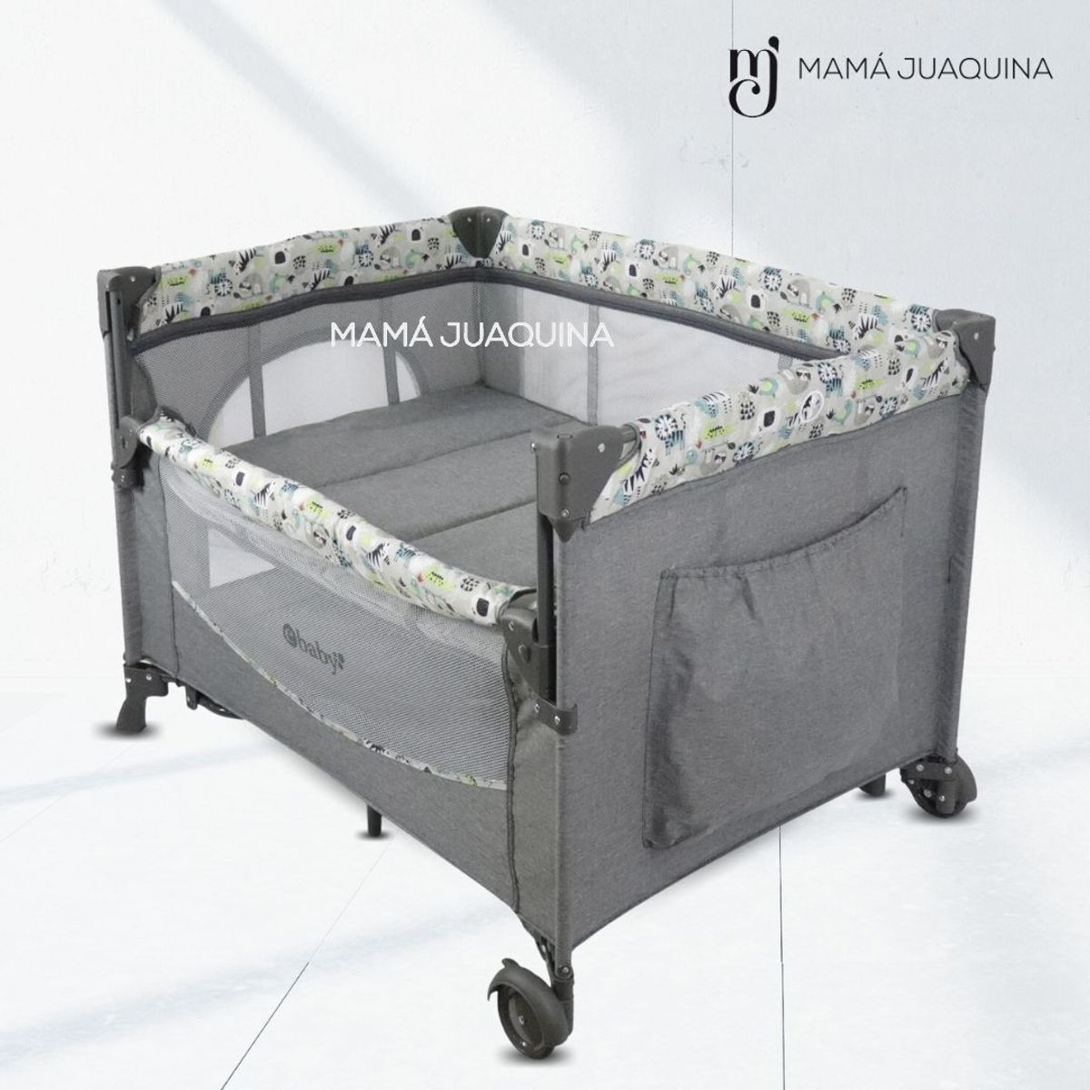 EBABY - Cuna Corral de Lujo «FIYI» Edición Limitada Gray-Blue