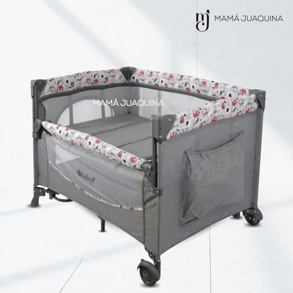 EBABY - Cuna Corral de Lujo «FIYI» Edición Limitada Gray-Pink