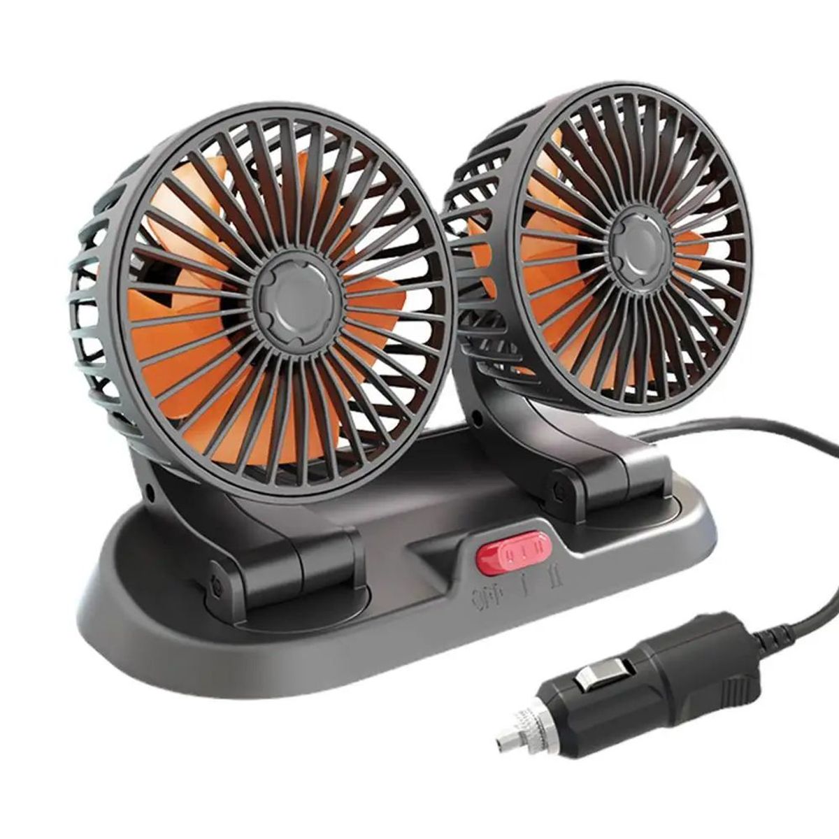 GENERICO - Ventilador Doble  Turbo Ajustable conector Usb Auto