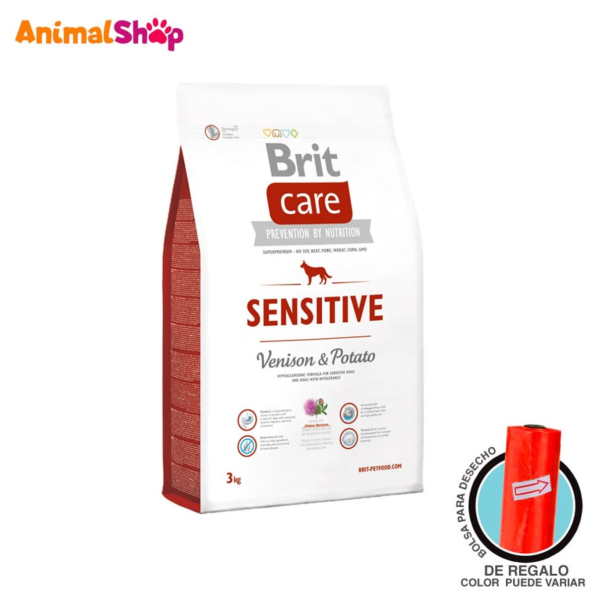 BRIT CARE - Alimento Para Perro Brit Care Sensitive Venison 3Kg