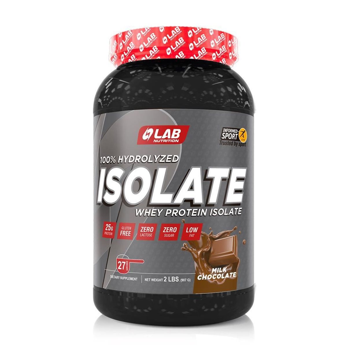 LAB NUTRITION USA - Proteina hidrolizada Lab Nutrition Isolate 2lb Milk Chocolate