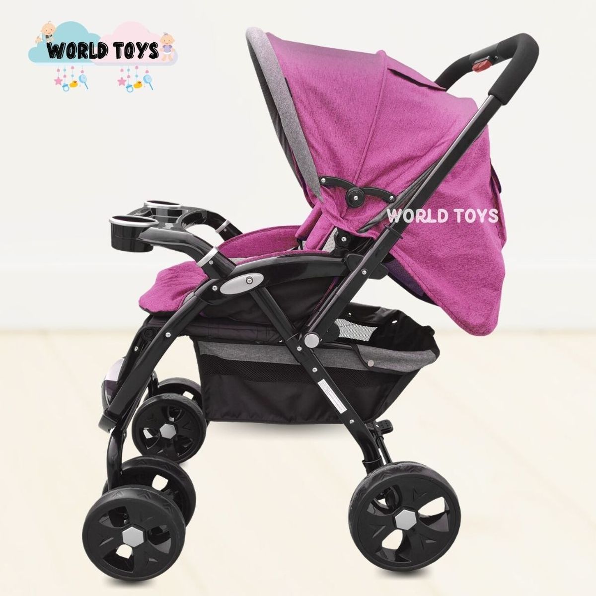 EBABY - Coche Cuna de Lujo «AMBANI» Edición Limitada Dark Pink