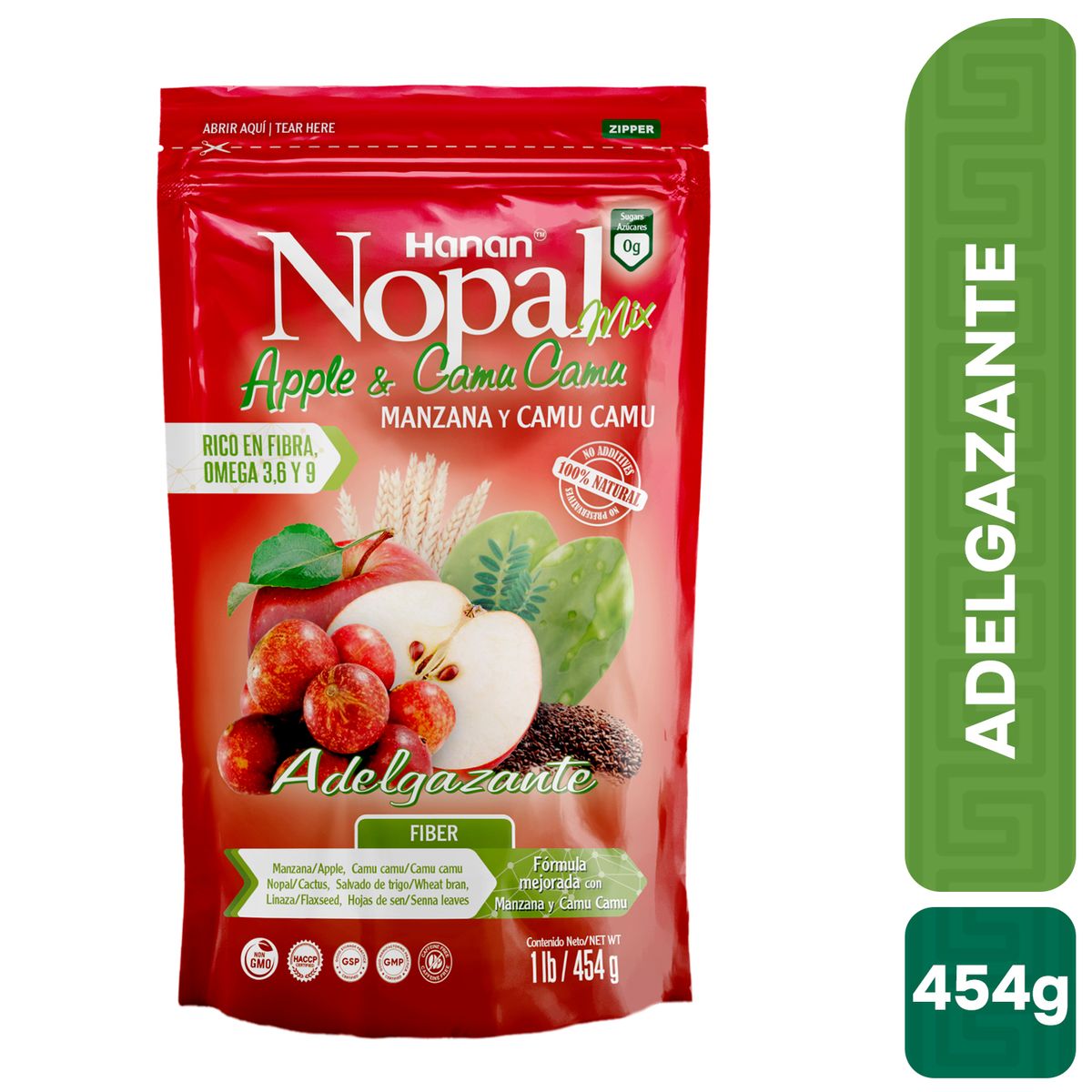 HANAN PERUVIAN SECRETS - Nopal Mix Manzana con Camu Camu Hanan 454g