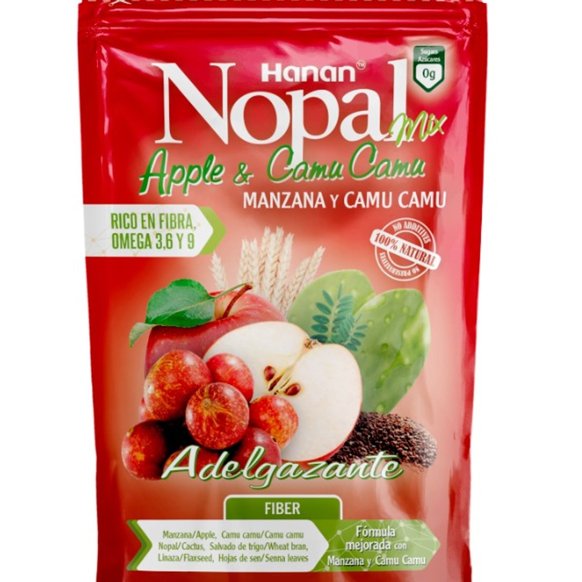 HANAN PERUVIAN SECRETS - Nopal Mix Manzana con Camu Camu Hanan 454g