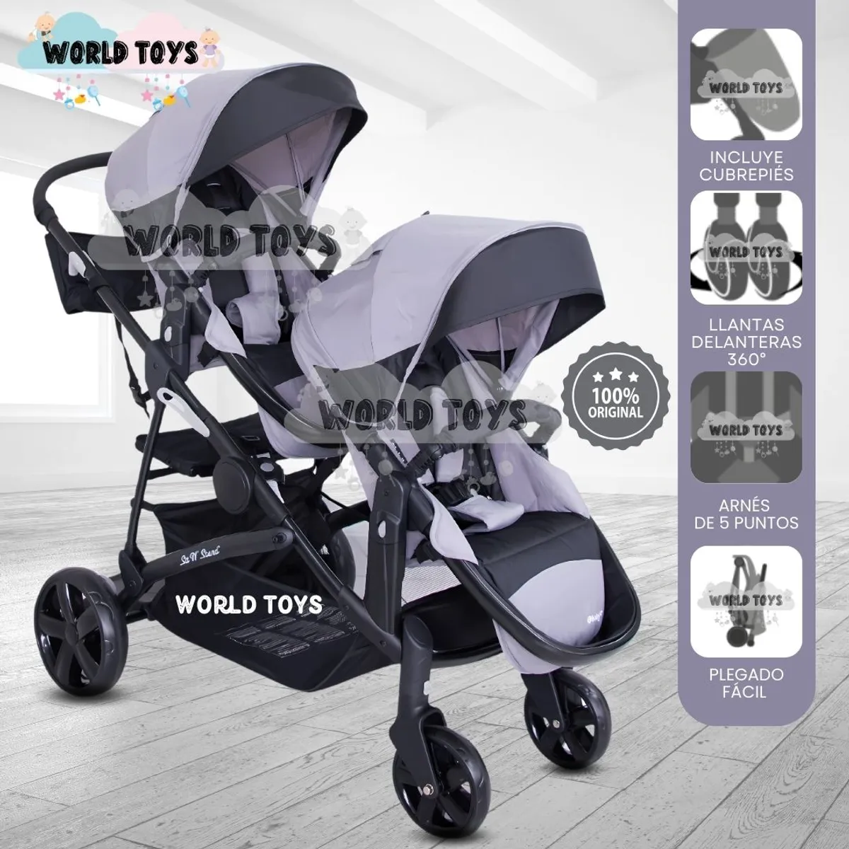 EBABY - Coche Mellicero Deportivo «BEAUMONT» Edición Limitada Gray
