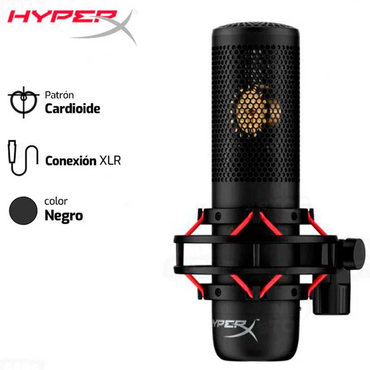 HYPERX - MICROFONO HYPERX ProCast BLACKPC/PS5/PS4/Mac  XLR