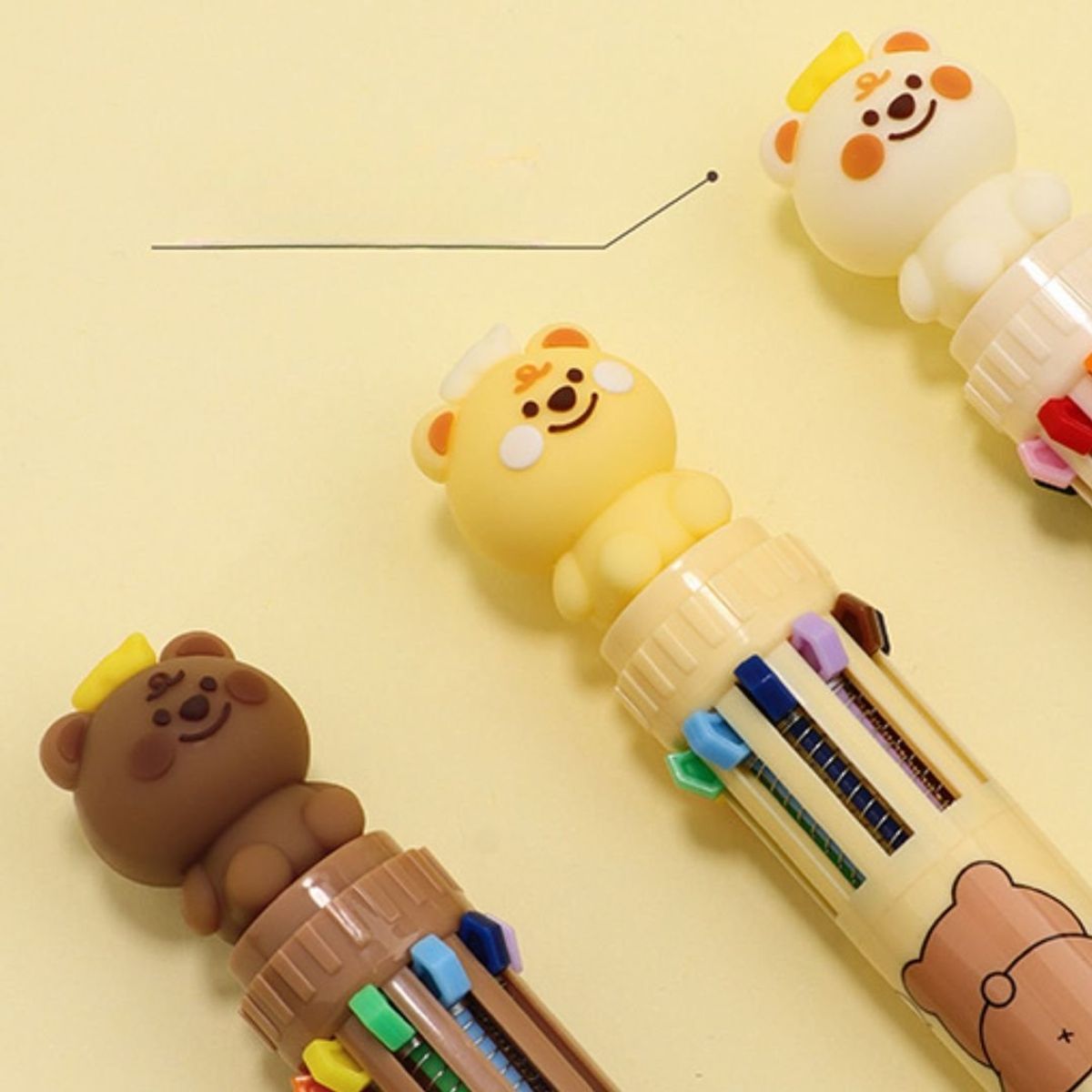 GENERICO - Pack de 2 lapicero de 10 colores 0.7 mm