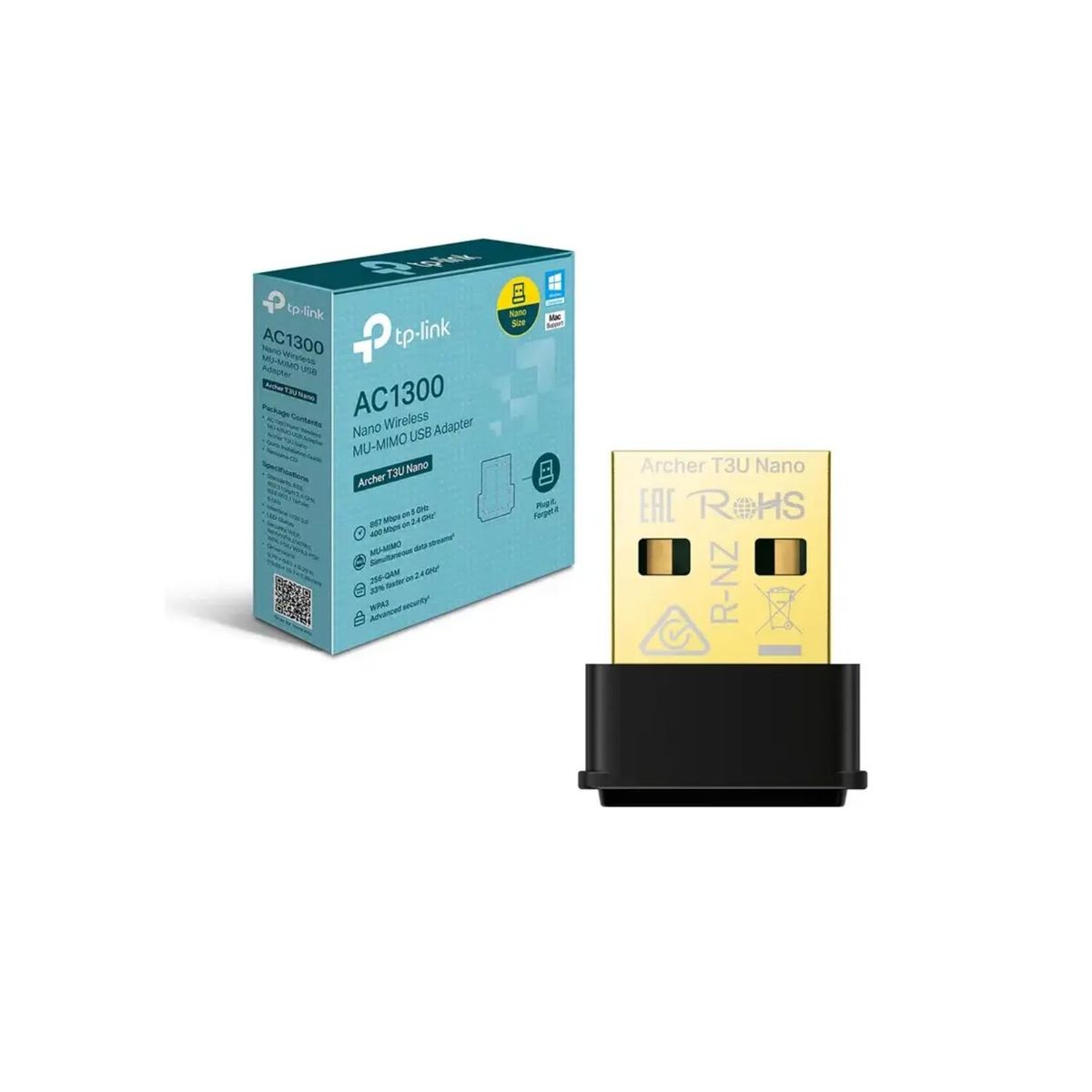 TP LINK - ADAPTADOR USB WIFI TP-LINK ARCHER T3U NANO AC1300