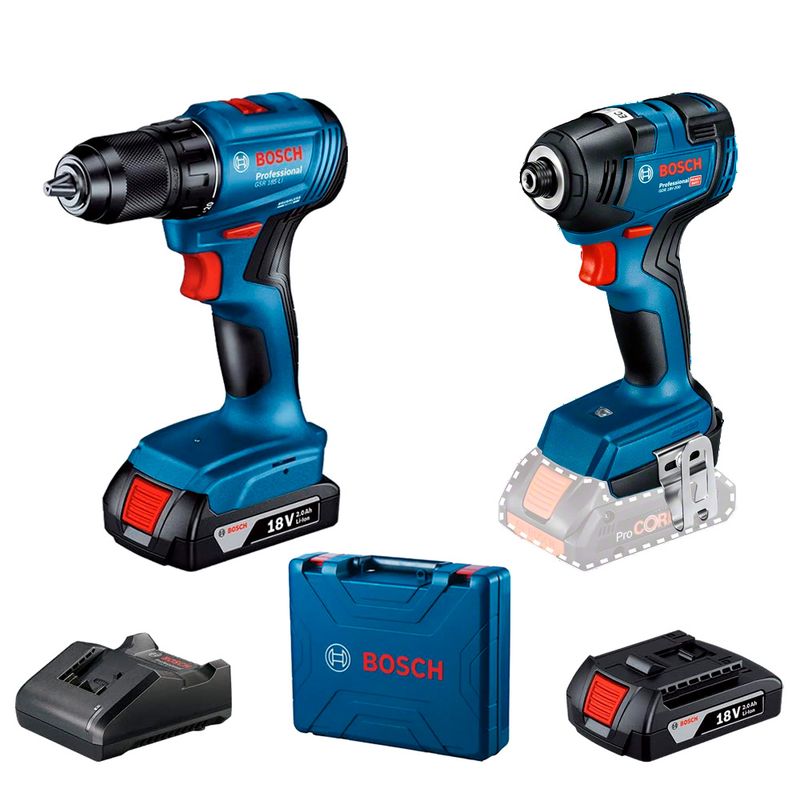 BOSCH - Combo Taladro Atornillador Bosch GSB 185-LI + GDR 18V-200