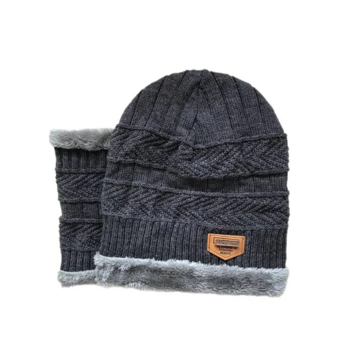 GENERICO - Conjuntos Gorro con Cuellera HOMBRE con Forro de Peluche Antialérgico