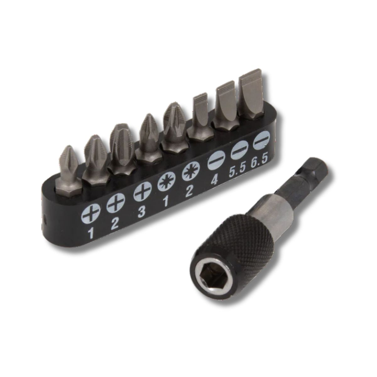 TOTAL TOOLS - Set de puntas para destornillador magnético 9 piezas Total