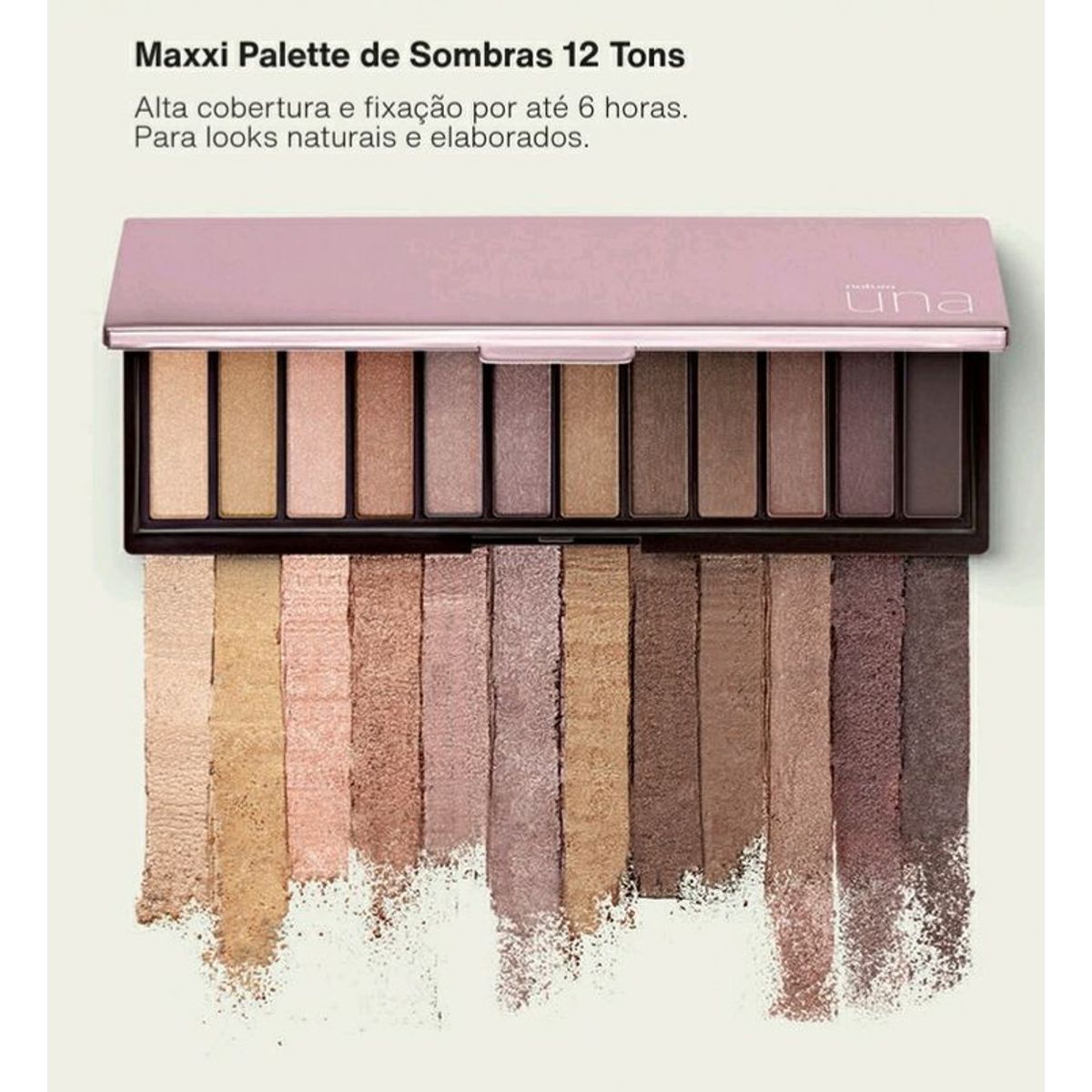 NATURA - Maxxi Paleta de Sombras 12 tonos Nude - Una Natura