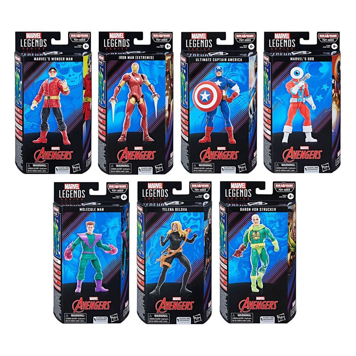 MARVEL - Marvel Legends Wave Completa BAF Puff Adder