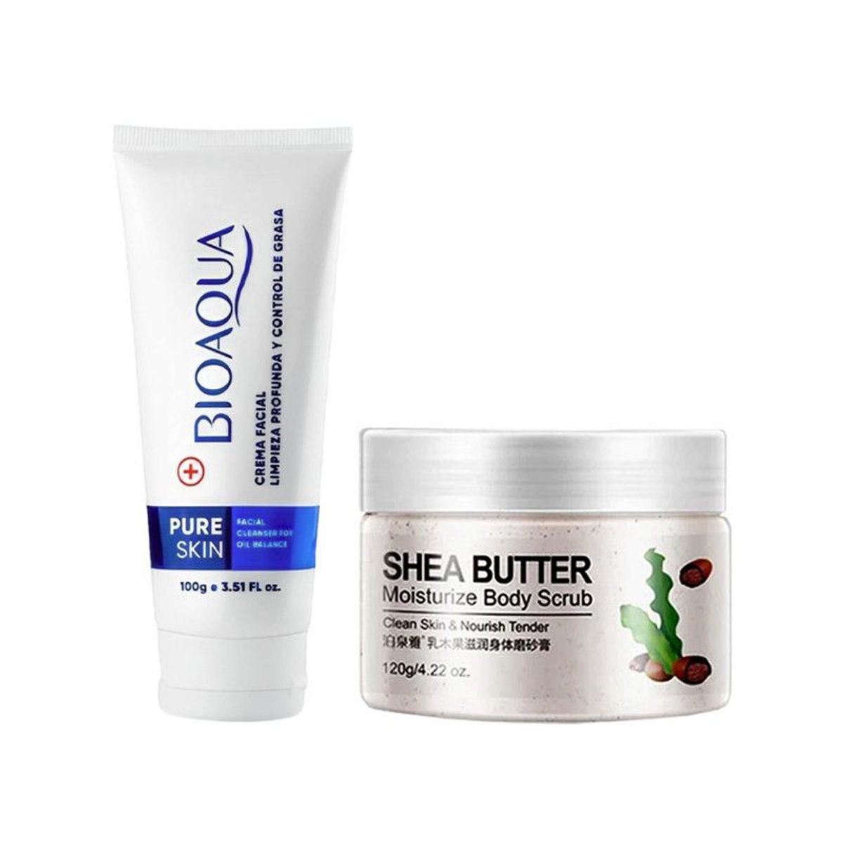 BIOAQUA - Crema Facial Antiacné Pure Skin + Gel de Manteca de Karite