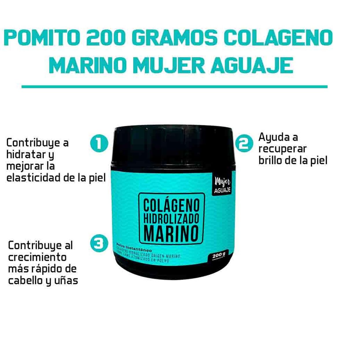 MUJER AGUAJE - Colágeno Hidrolizado Marino Mujer Aguaje 200 g