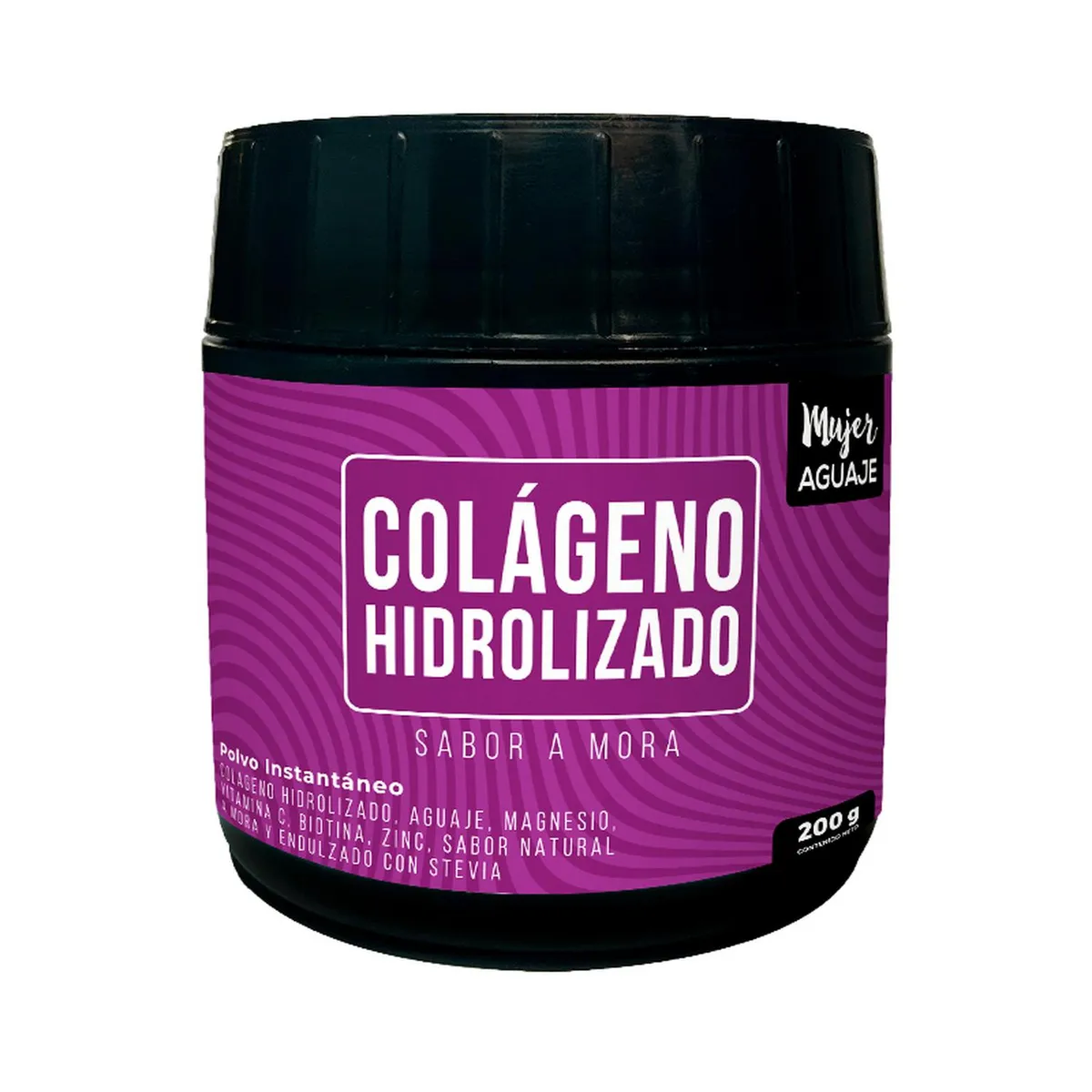 MUJER AGUAJE - Colágeno Hidrolizado Mujer Aguaje 200 g Sabor Mora