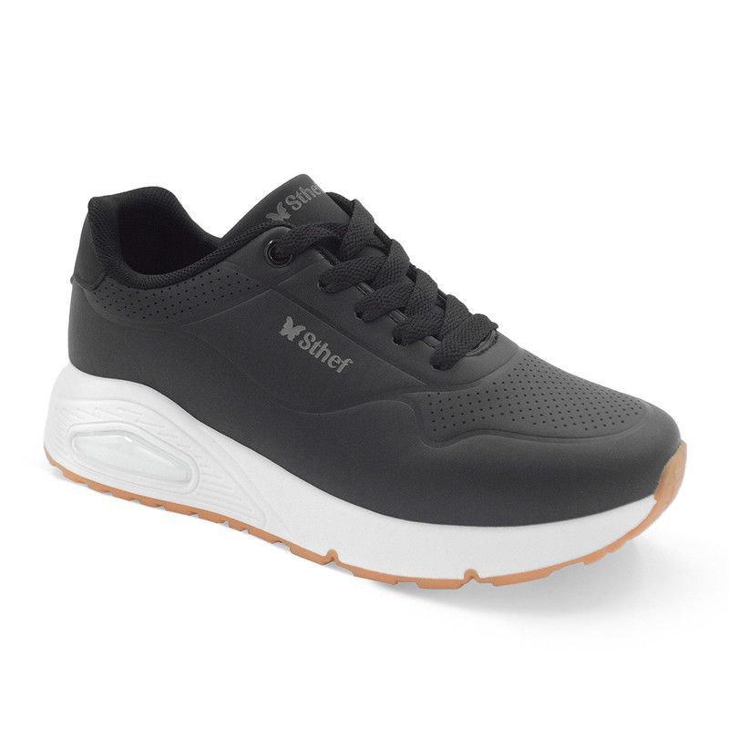 STHEF - Zapatilla STHEF 7911 NEGRO CON BLANCO