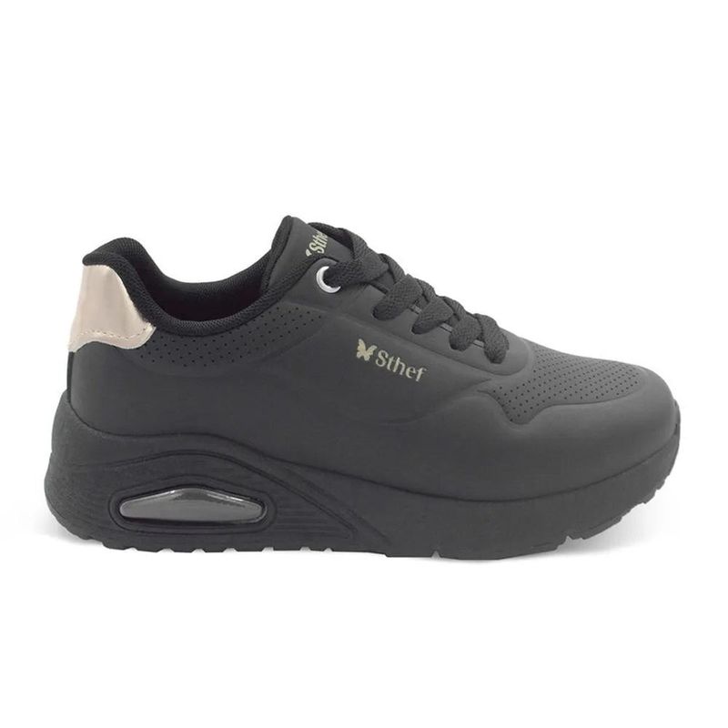 STHEF - ZAPATILLA MUJER STHEF TRENDY NEGRO 7913