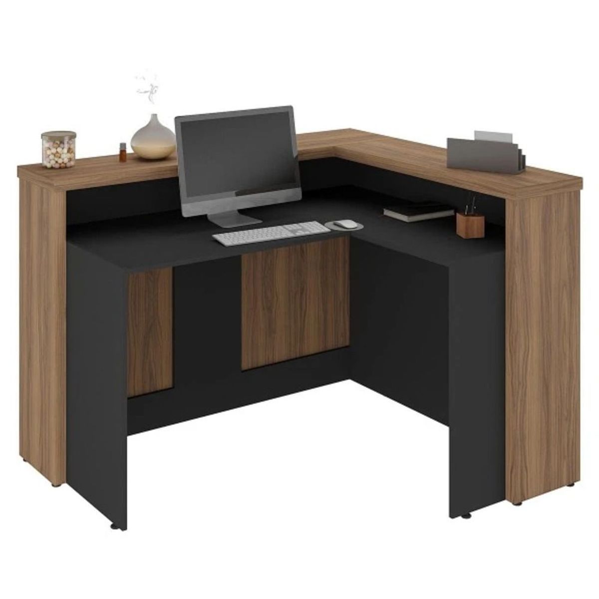 TU MESITA - Recibidor de Oficina Dublin color MarrónNegro TU MESITA