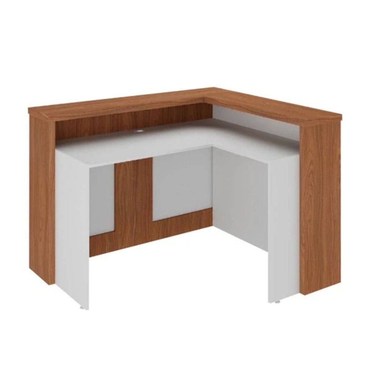 TU MESITA - Recibidor de Oficina Dublin color BlancoMarrón TU MESITA