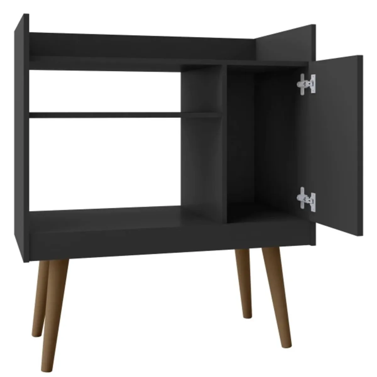 TU MESITA - Aparador Vajillero Rubens color Negro 1 puerta TU MESITA