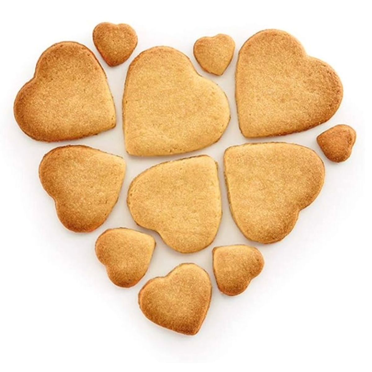 GENERICO - Molde Cortador de Galletas en Forma de Corazón x5 de Acero Inoxidable