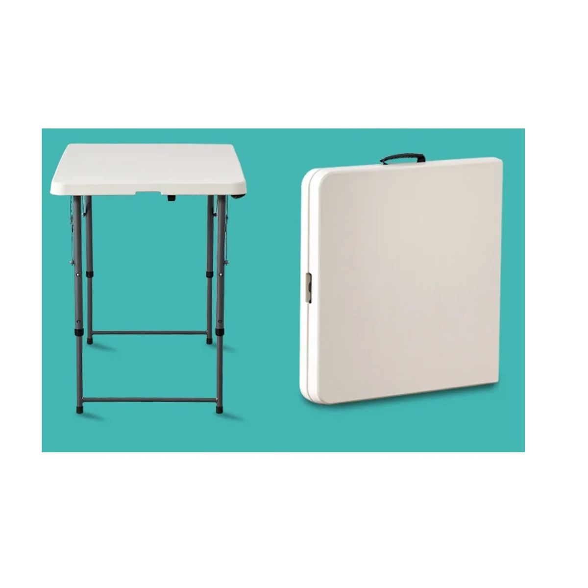 GENERICO - Mesa plegable Camping 180cm Blanco