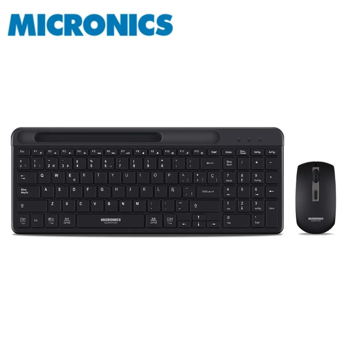 MICRONICS - Kit Teclado y Mouse Micronics Quantum MIC WT813 Negro