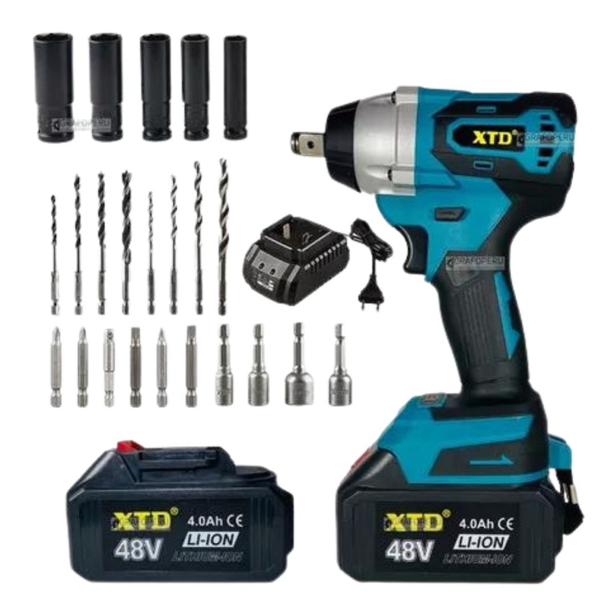 XTD - Set Llave De Impacto Inalámbrica  48V Con Accesorios XTD