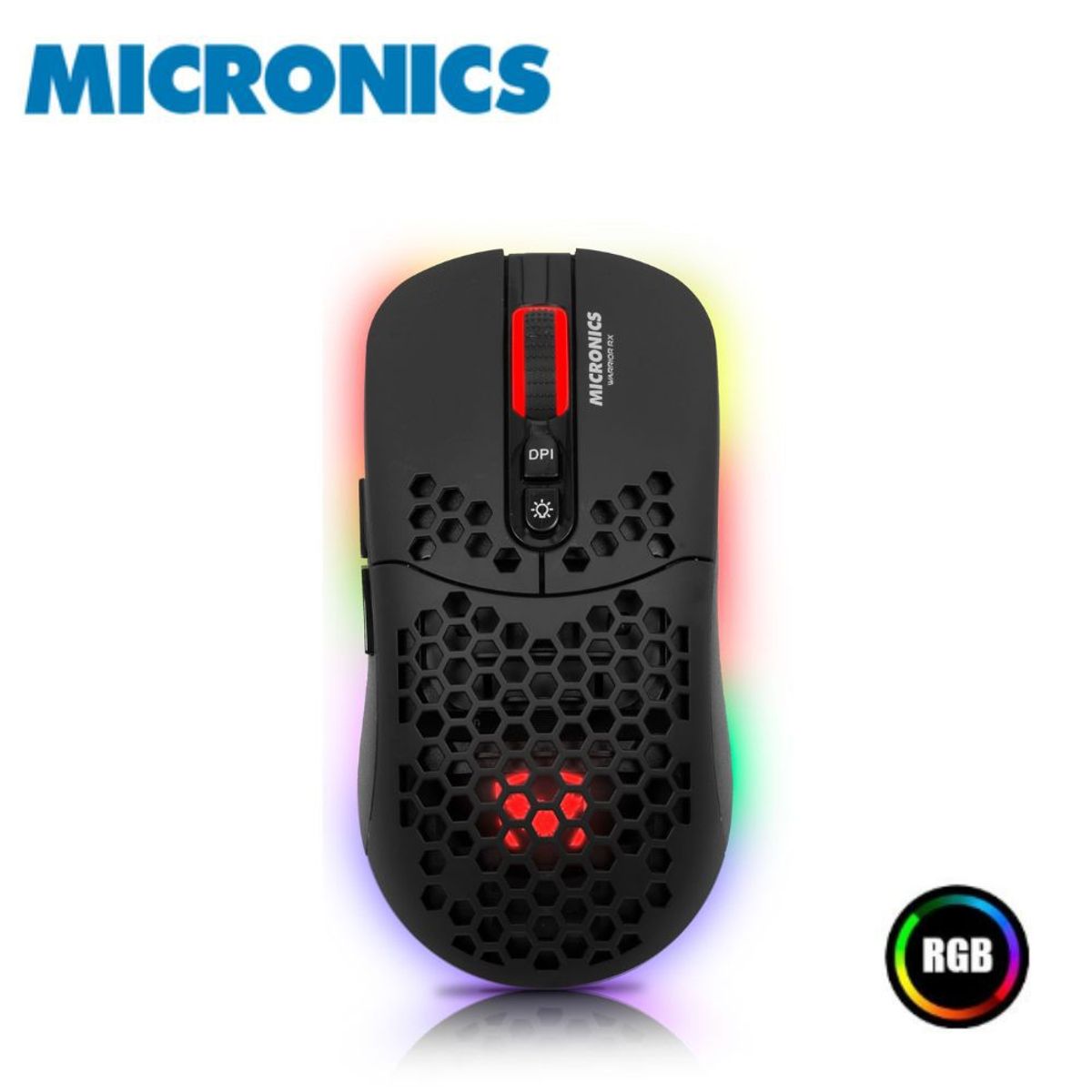 MICRONICS - Mouse Gamer Inalámbrico Micronics Warrior MIC M828RX Negro