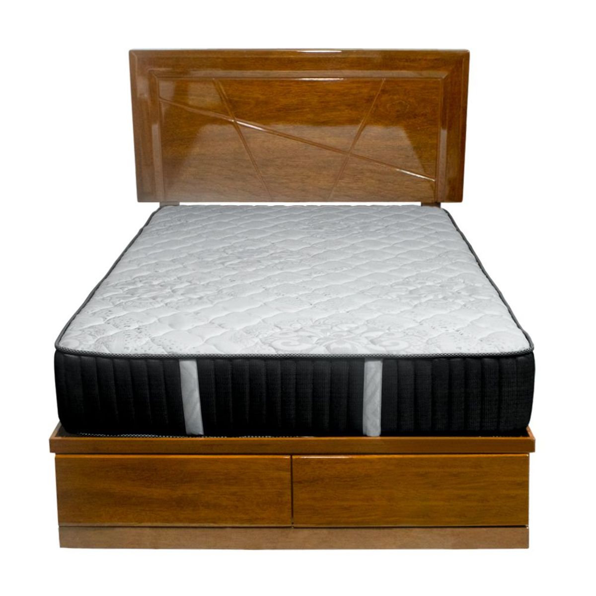 BARAKA HOME - Dormitorio Trento DR + Sabanera Muttrah Brillante 2 Plz - Caramelo